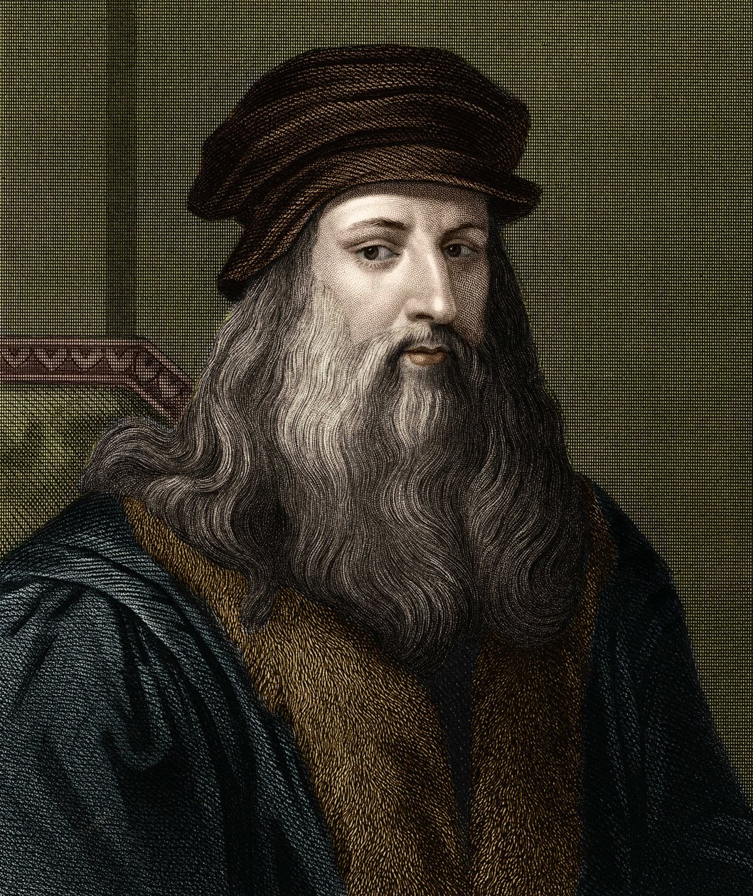 Retrato de Leonardo da Vinci (1452-1519), pintor italiano de Unknown artist