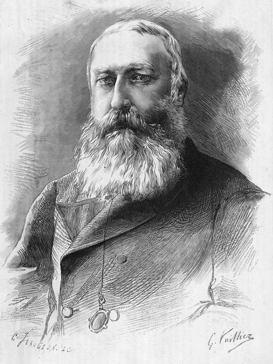 Retrato de Leopoldo II (1835-1909). Rey de los belgas (1865-1909). de Unknown artist