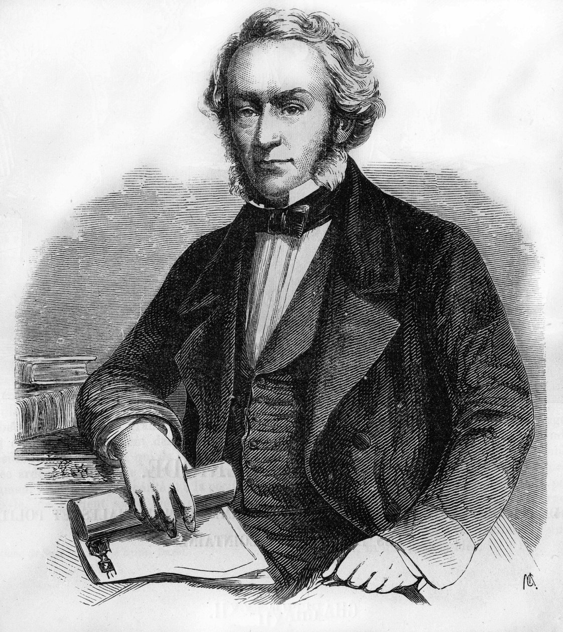 Retrato de Richard Cobden. Economista y político británico (1804 a 1865). Grabado de 1866. de Unknown artist