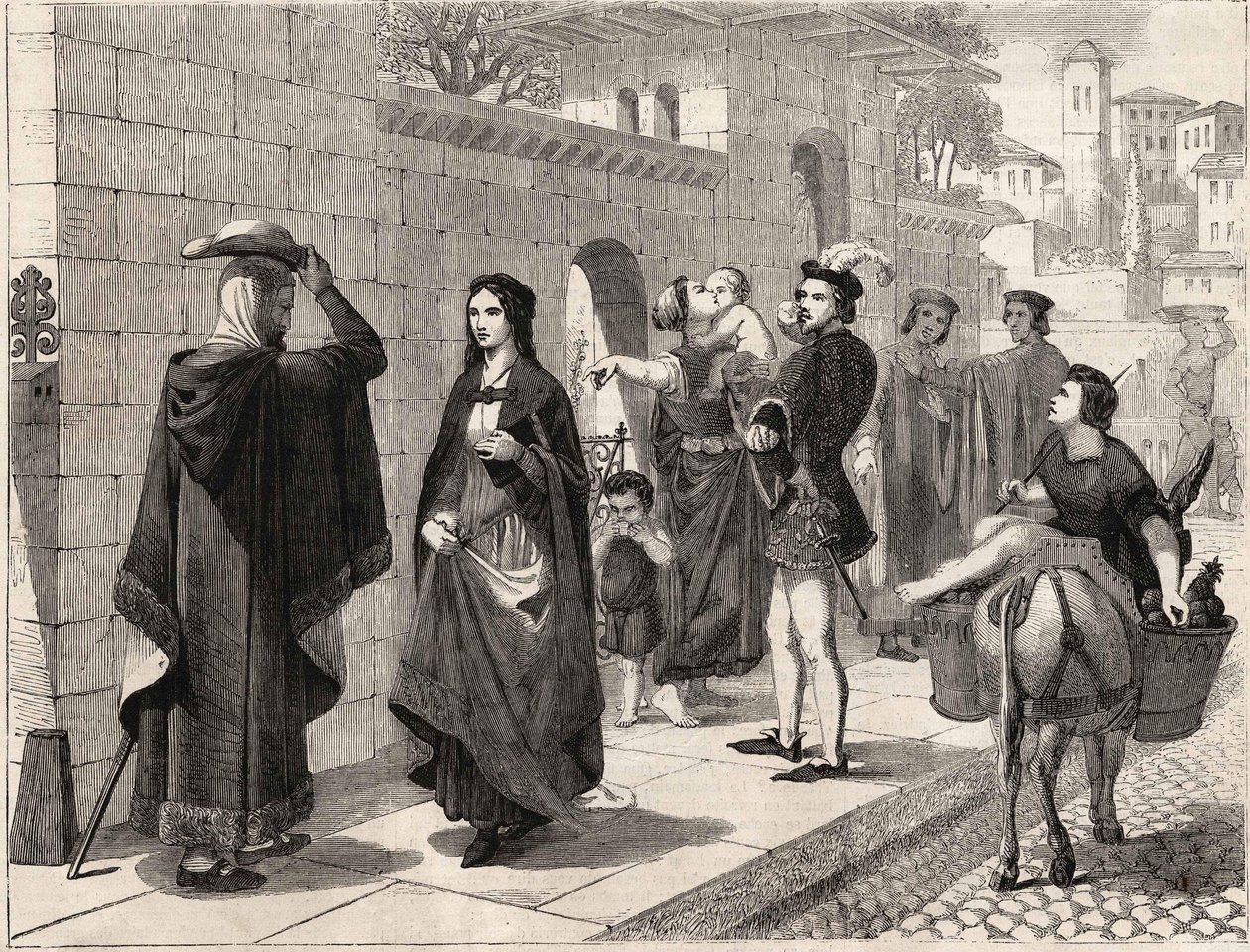 el primer encuentro de Laure (Laura de Noves de Unknown artist