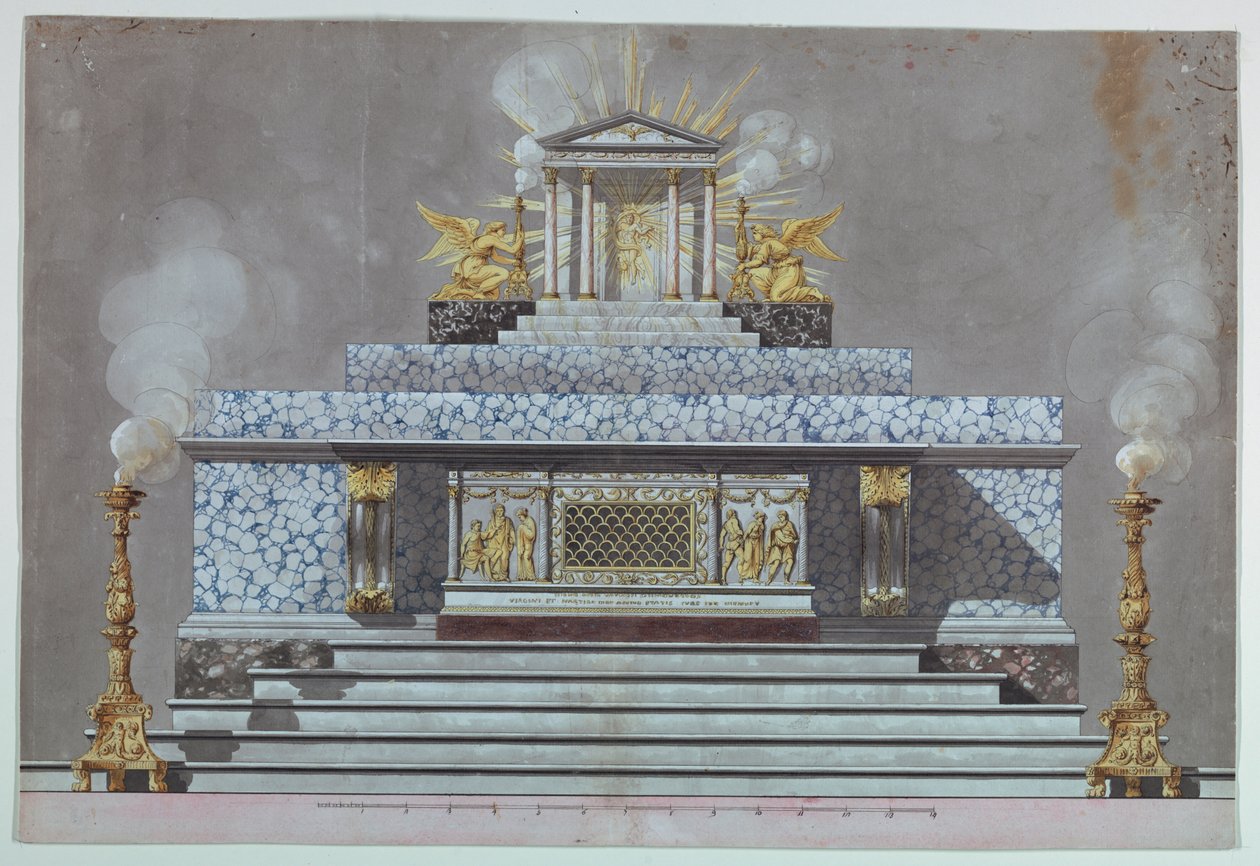 Altar dedicado a una mártir virgen [¿Santa Lucía?] de Unknown, Italian