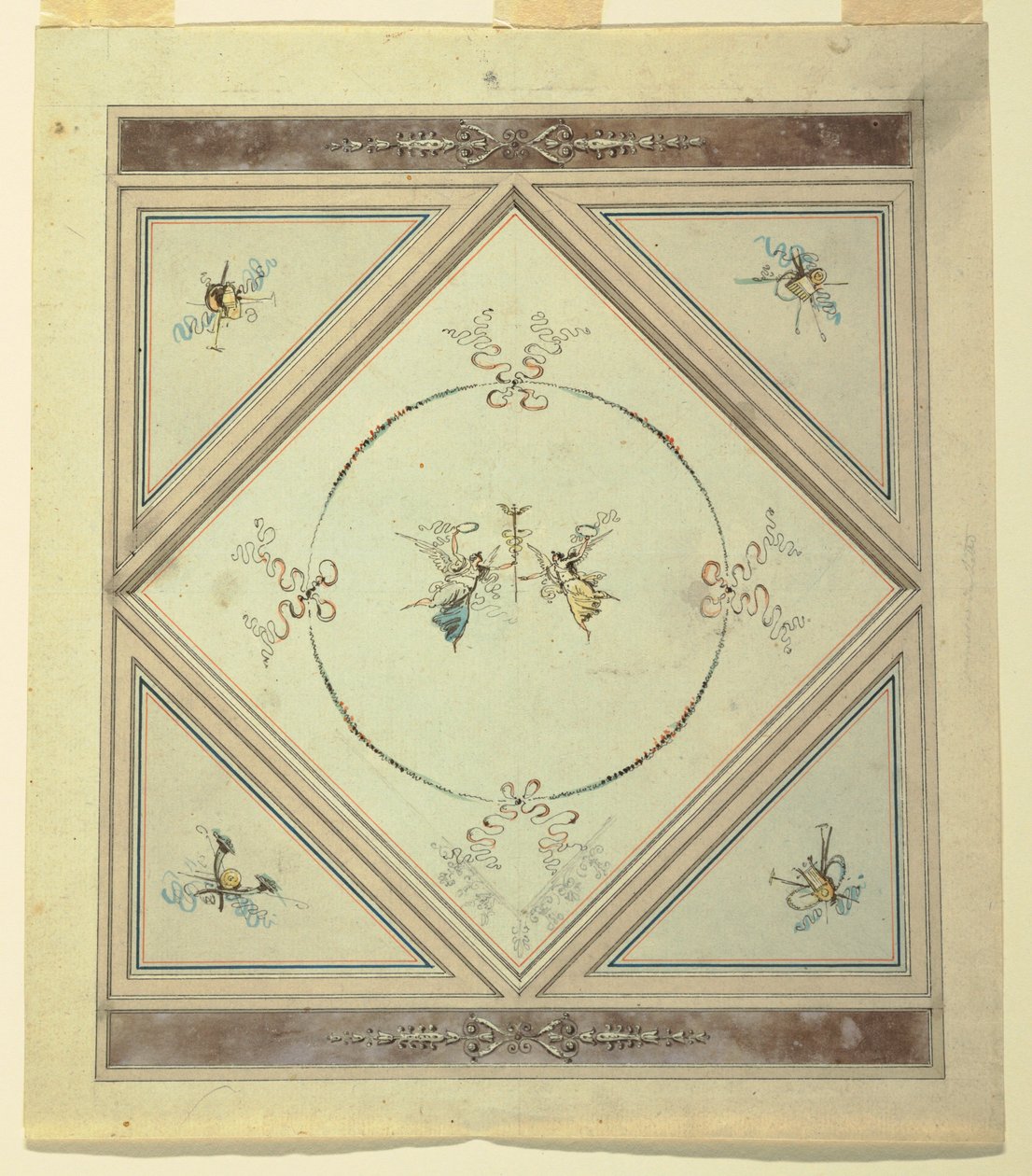 Dibujo, Techo de un dormitorio, 1820-23 de Unknown artistUnknown artist