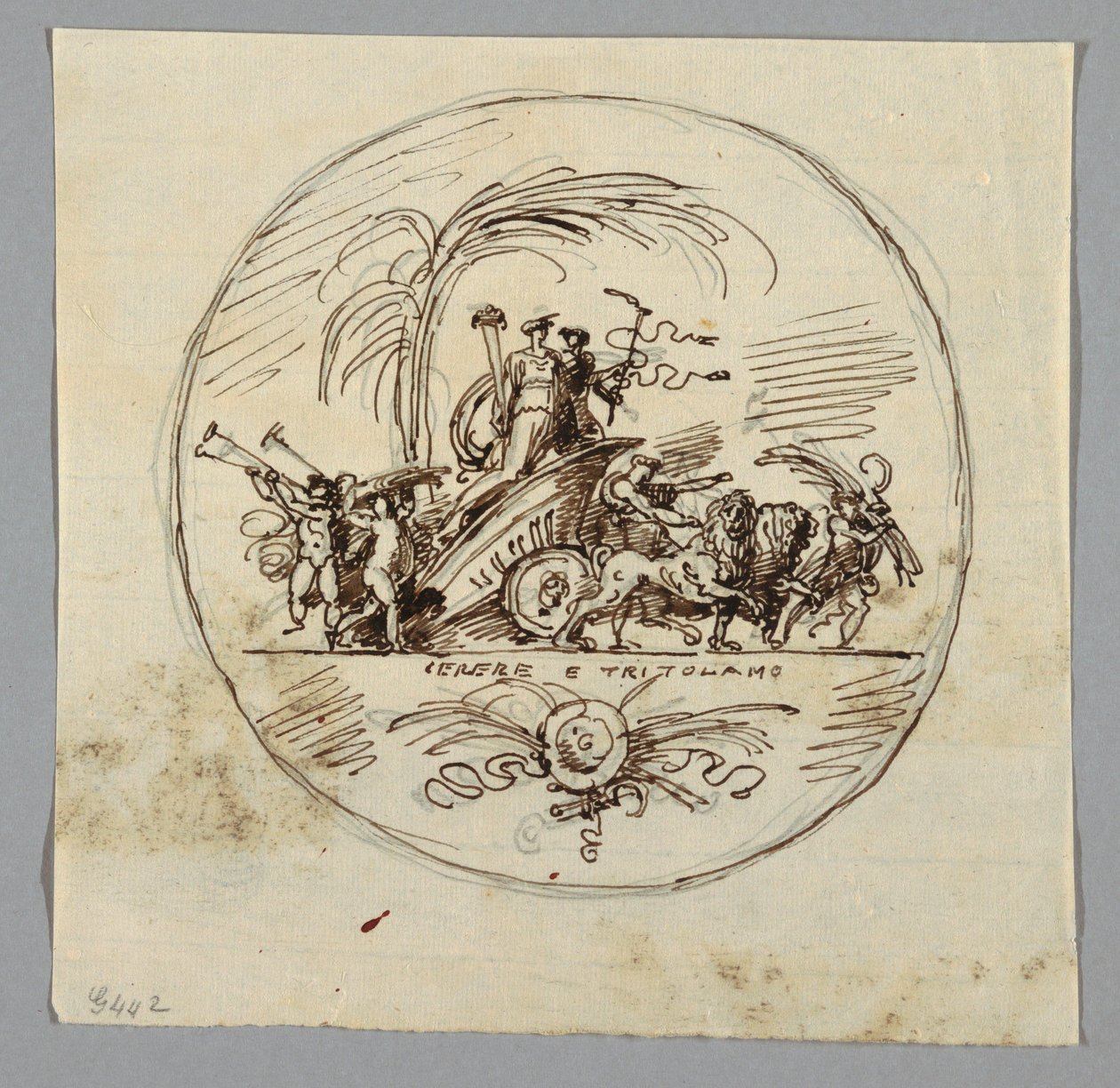 Dibujo, Ceres y Triptólemo, 1800-1820 de Unknown artistUnknown artist