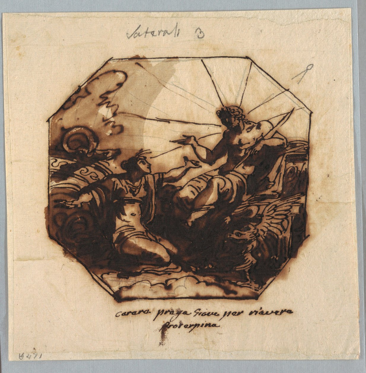 Dibujo, Ceres pide a Júpiter el regreso de Proserpina, 1812 de Unknown artistUnknown artist