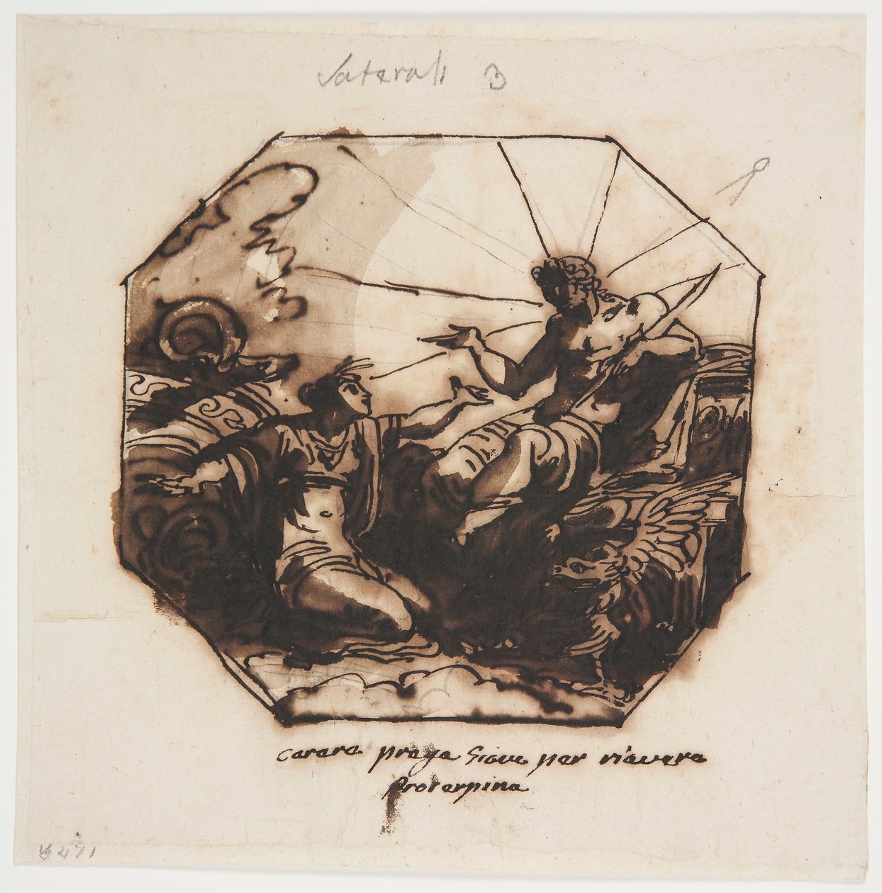 Dibujo, Ceres pide a Júpiter el regreso de Proserpina, 1812 de Unknown artistUnknown artist