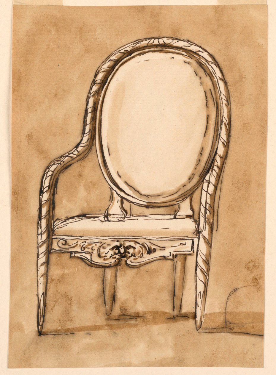 Dibujo, Silla, 1780-1790 de Unknown artistUnknown artist