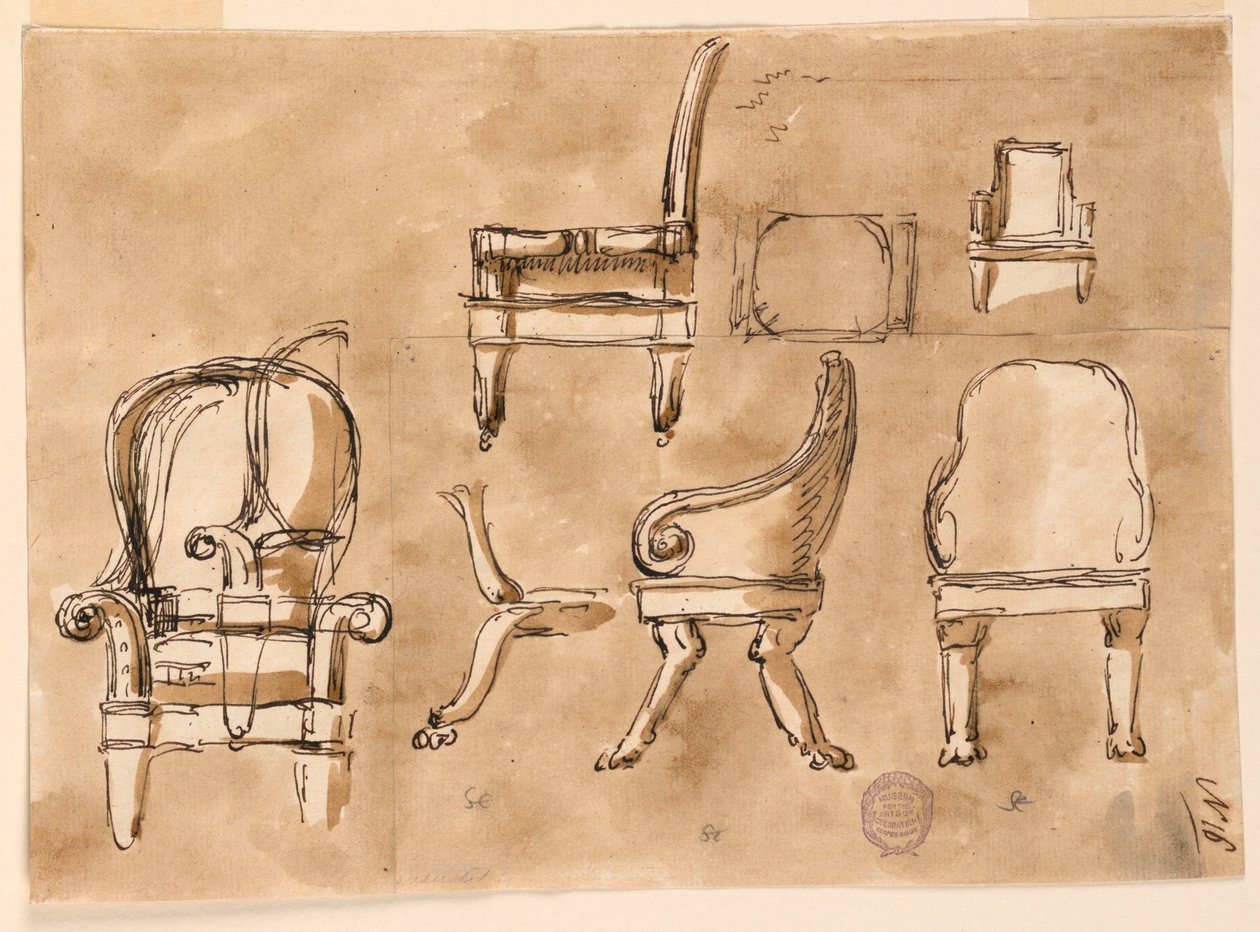 Dibujo, Sillas, 1780-90 de Unknown artistUnknown artist