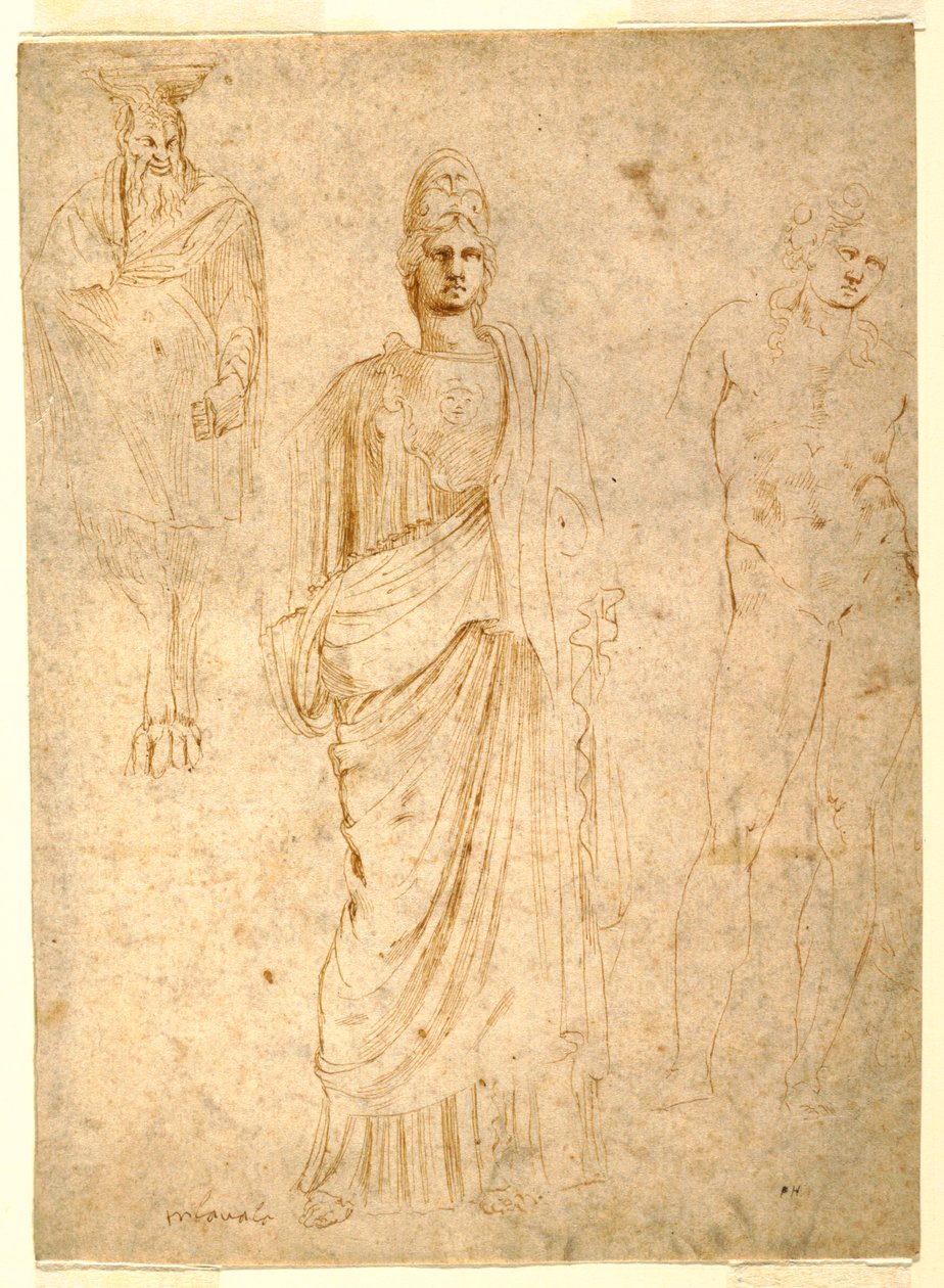 Dibujo, Figuras clásicas, hacia 1550 de Unknown artistUnknown artist