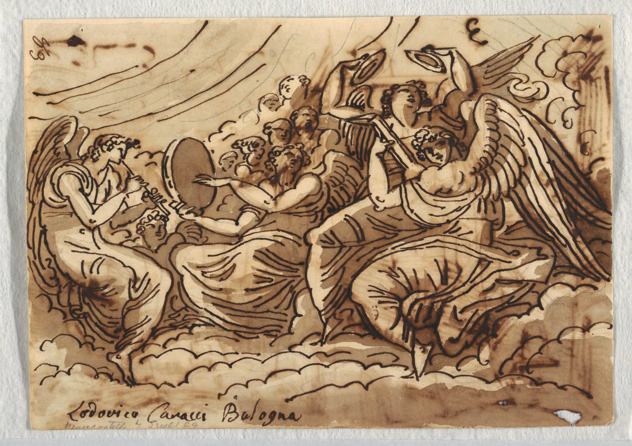 Dibujo, Concierto de ángeles, 1813-18 de Unknown artistUnknown artist