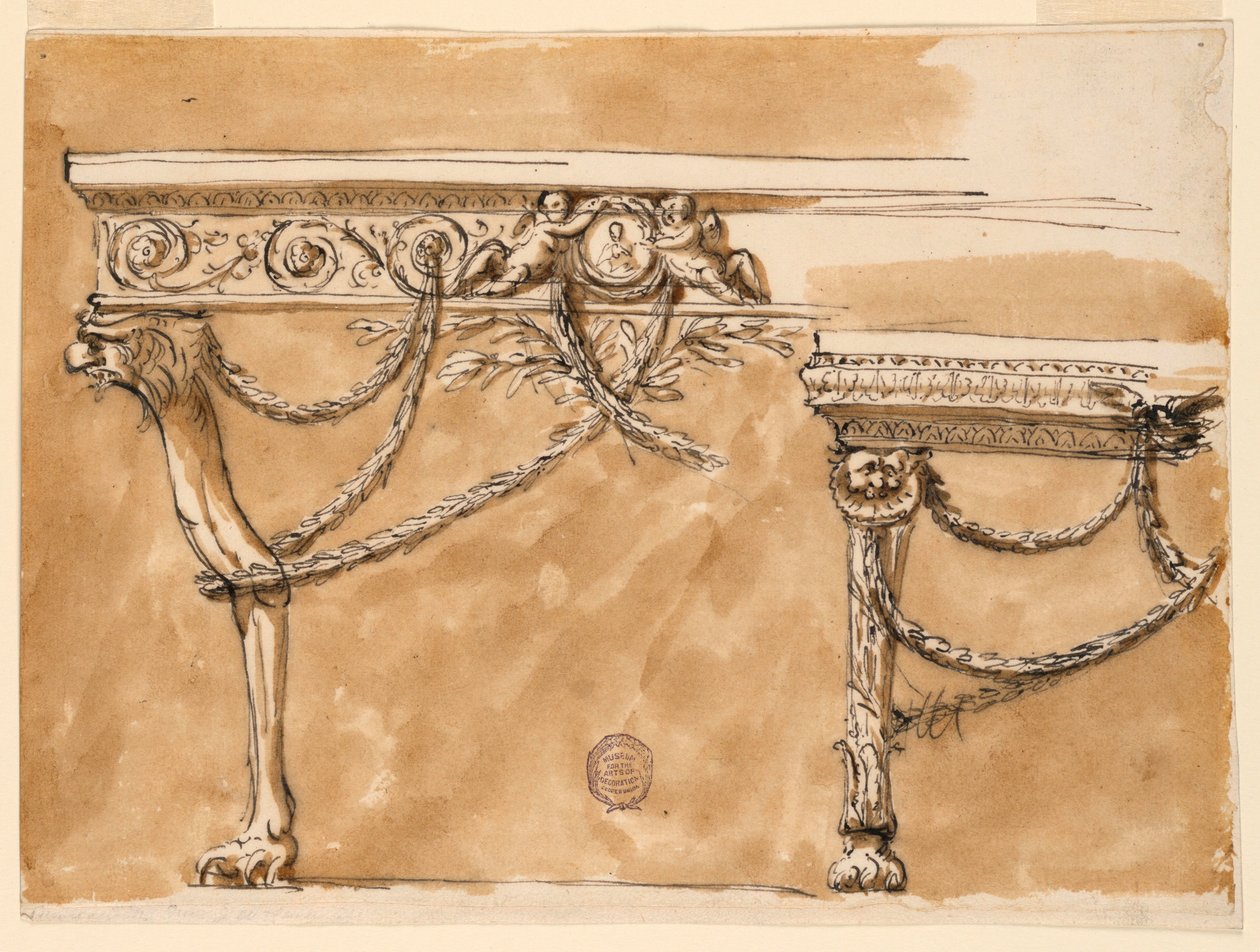 Dibujo, Consolas, ca. 1790 de Unknown artistUnknown artist