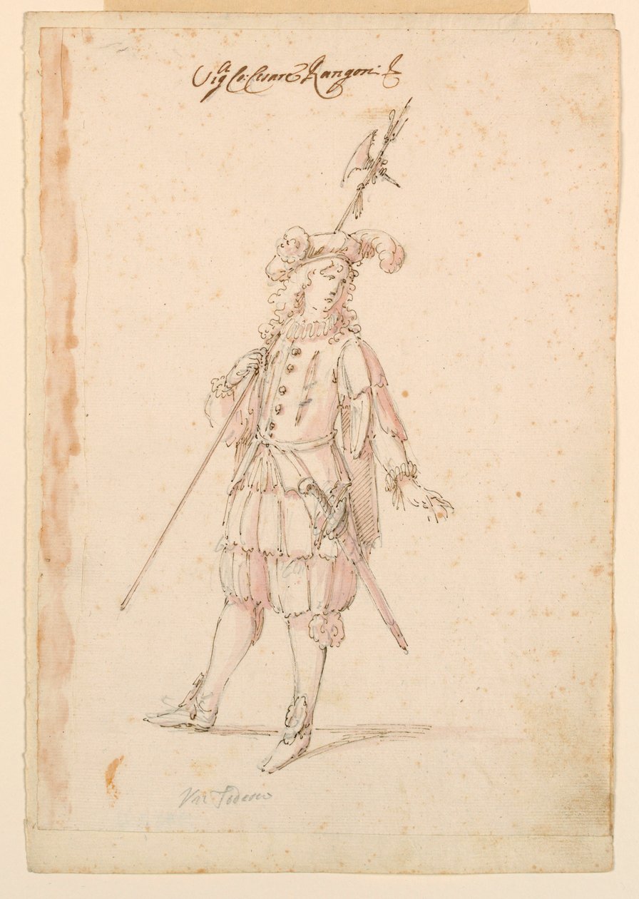 Dibujo, Diseño de vestuario: Un alemán para un ballet, ca. 1720 de Unknown artistUnknown artist