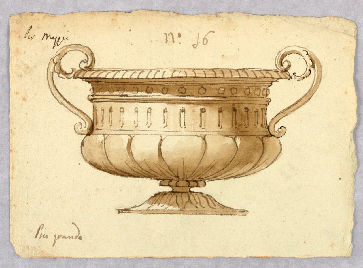 Dibujo, Diseño para un cuenco, 1780-1820 de Unknown artistUnknown artist