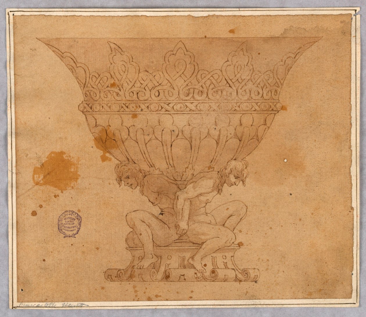 Dibujo, Diseño para un cuenco, siglos XVII-XIX de Unknown artistUnknown artist