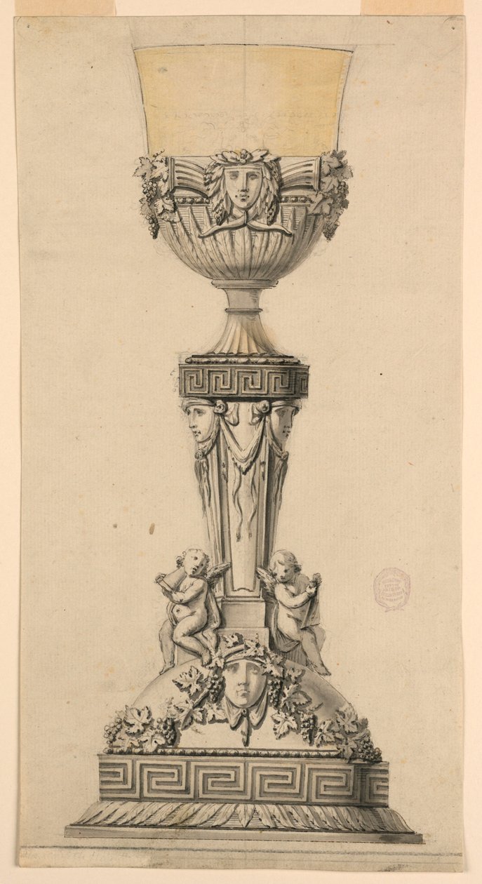 Dibujo, Diseño para un cáliz, 1800-1830 de Unknown artistUnknown artist