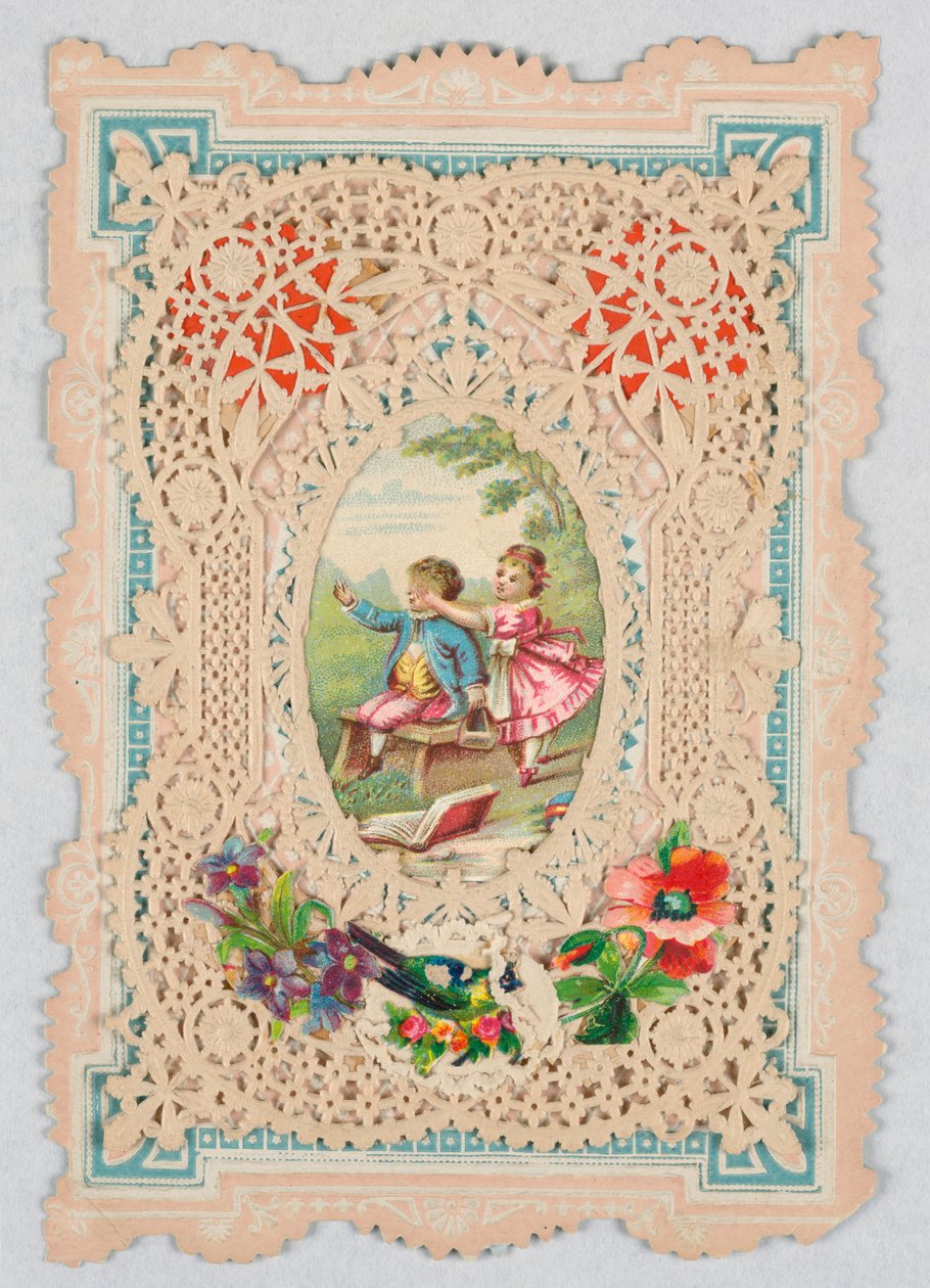 Tarjeta de felicitación (Inglaterra o Estados Unidos), 1870-80 de Unknown artistUnknown artist