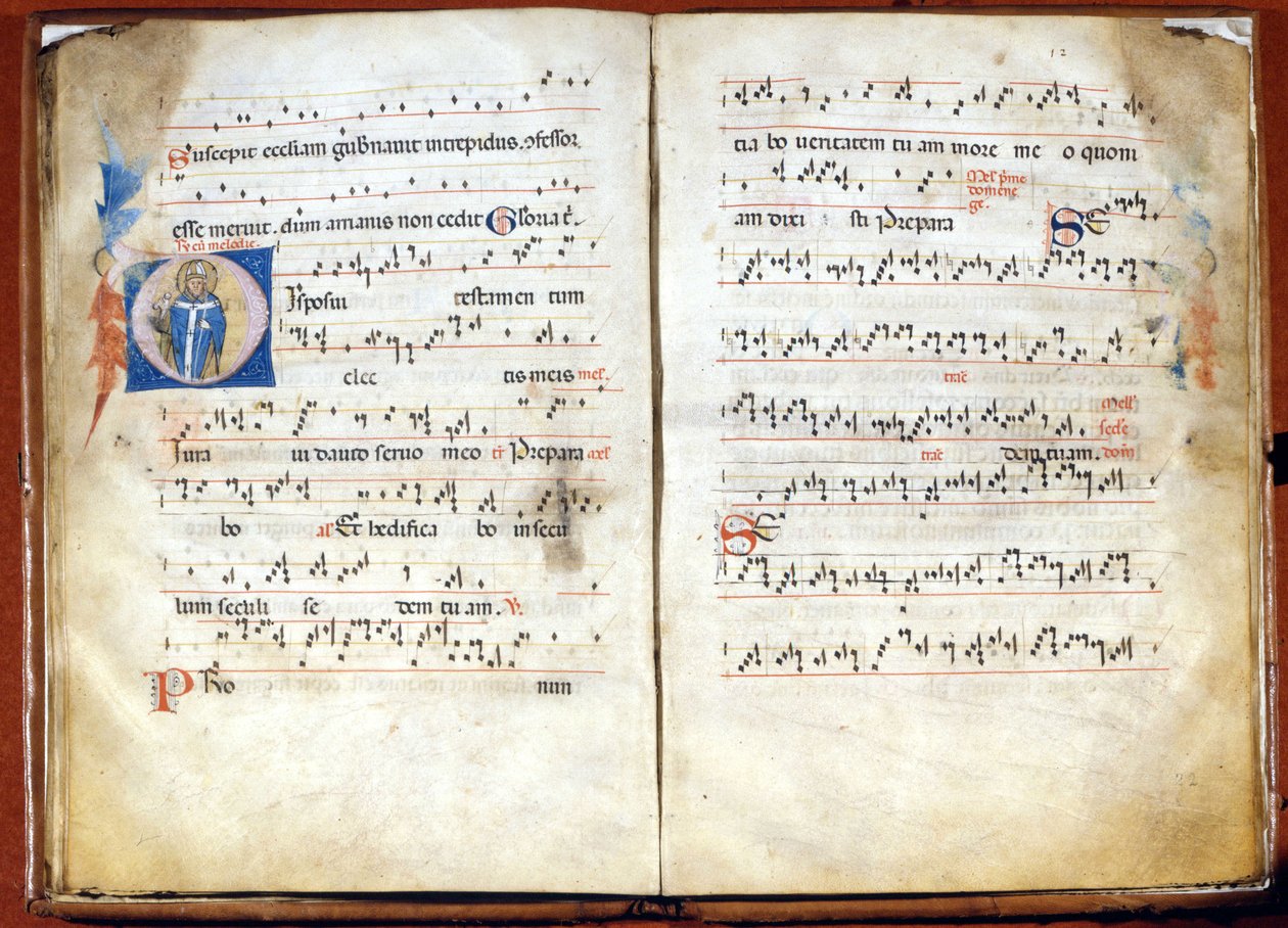 Misal del siglo XIV de liturgia ambrosiana. Archivo del capítulo de San Ambrosio, Milán de Unknown artist