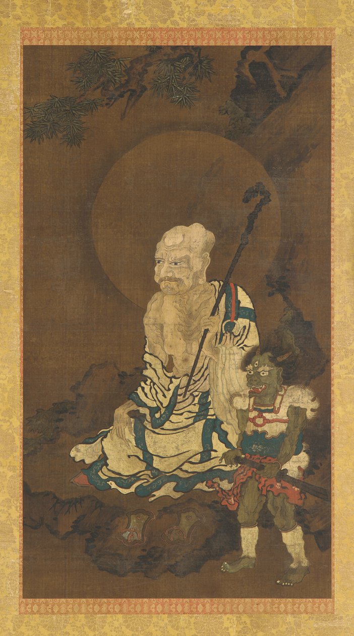 Un Luohan y un demonio de Unknown artist