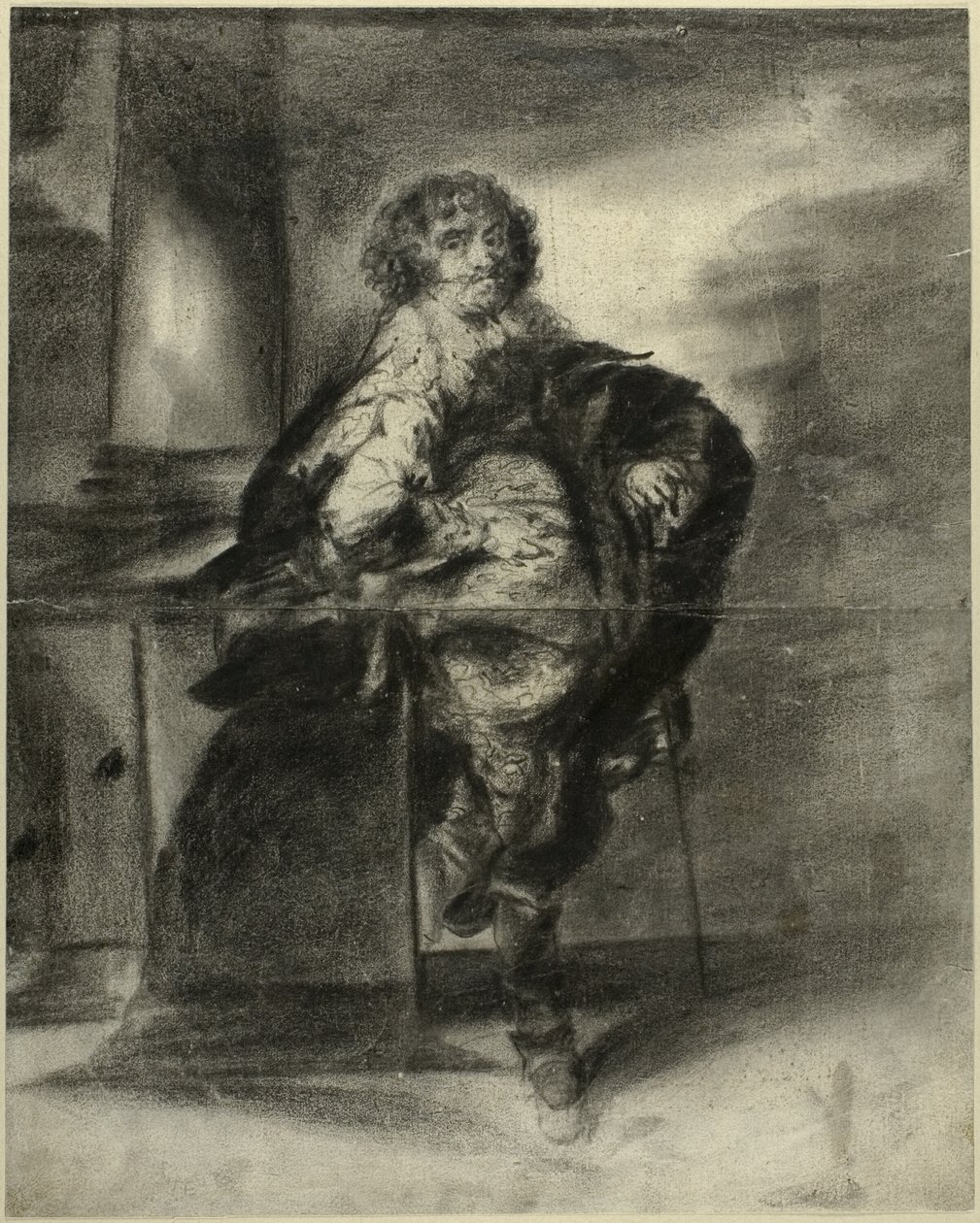 Un hombre vestido del siglo XVII de Unknown artist