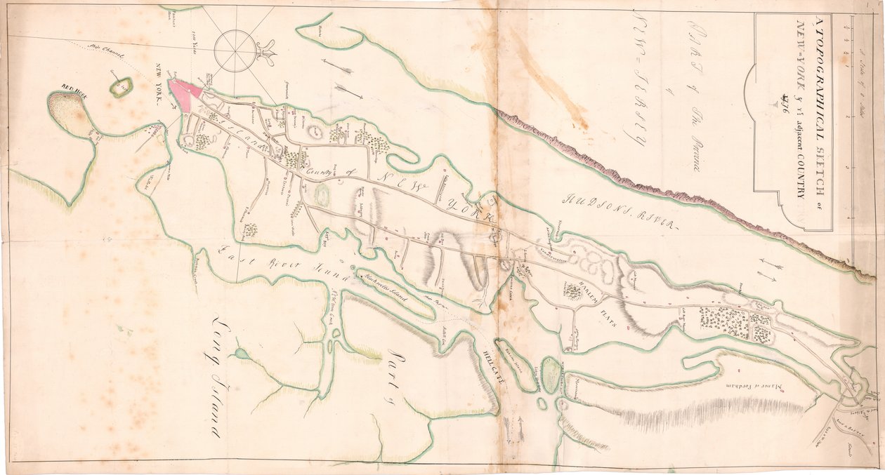 Bosquejo topográfico de Nueva York de Unknown artist