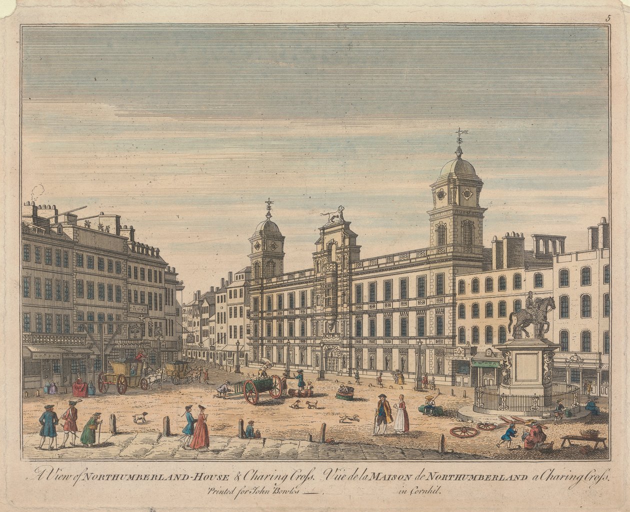 Vista de Northumberland House y Charing Cross de Unknown artist