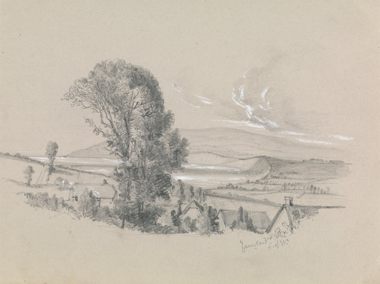 Vista de Yaverland, Isla de Wight de Unknown artist