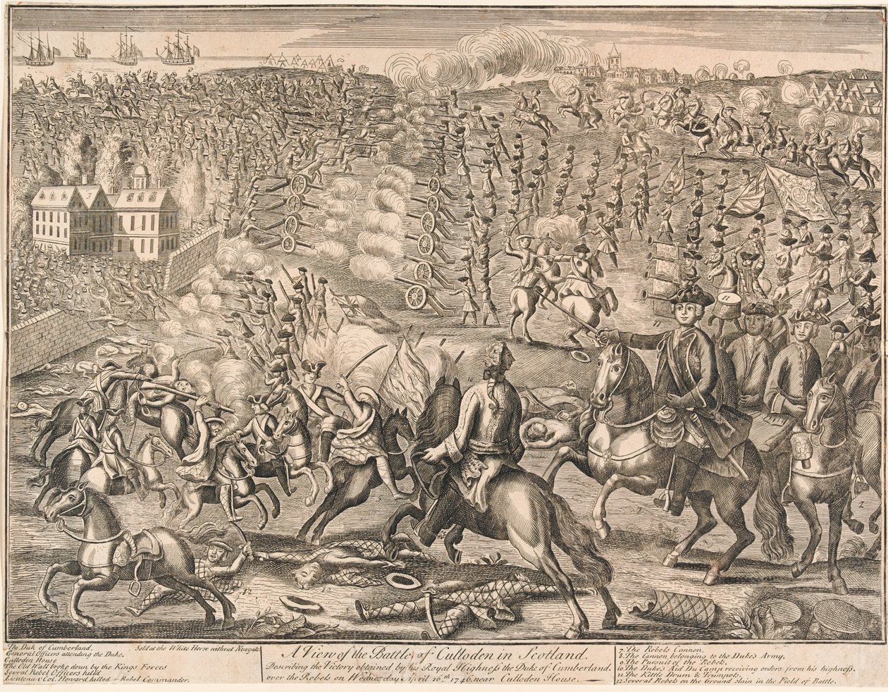 ¿Una vista de la Batalla de Culloden en Escocia?, 1746 de Unknown