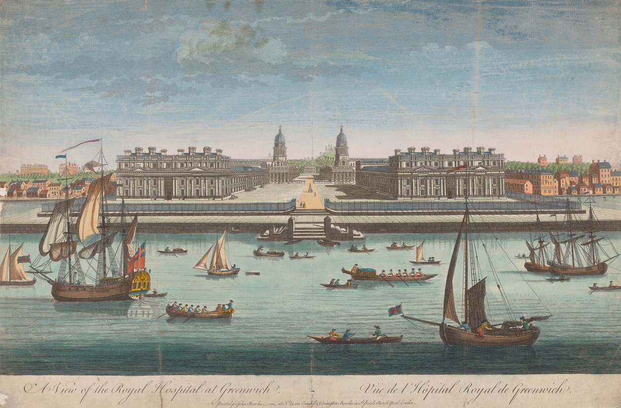 Vista del Hospital Real de Greenwich de Unknown artist