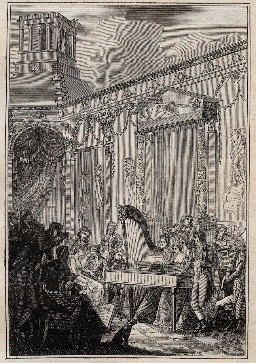 Un concierto de Pierre-Jean Garat (Pierre Jean) 1762-1823 músico y cantante barítono francés de Unknown artist
