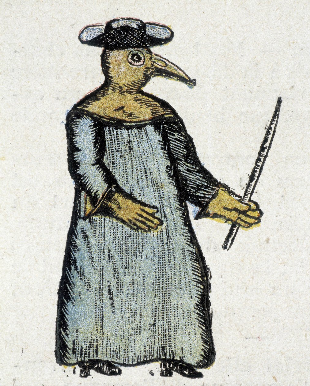 El atuendo de un médico en tiempos de peste de Unknown artist