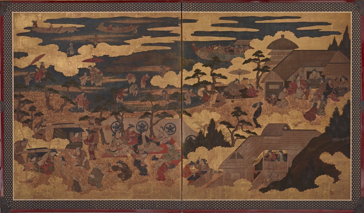 Un Festival en el Santuario Sumiyoshi de Unknown artist