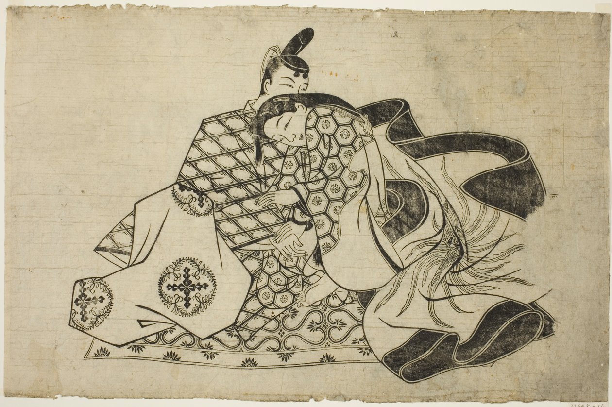 Una hoja de un álbum shunga de Unknown artist