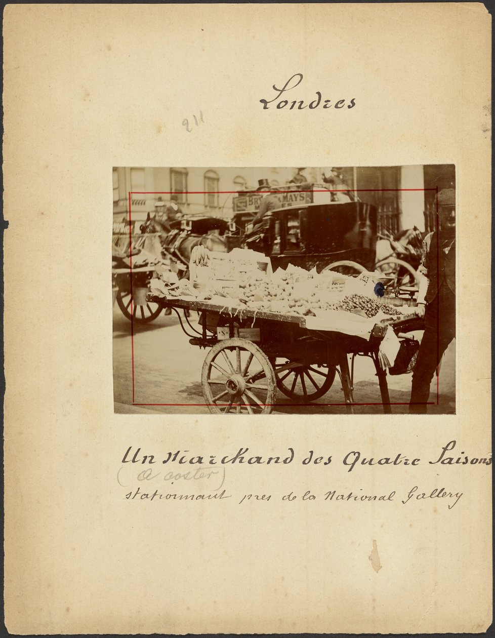 [Un carrito de vendedor] de Unknown artist