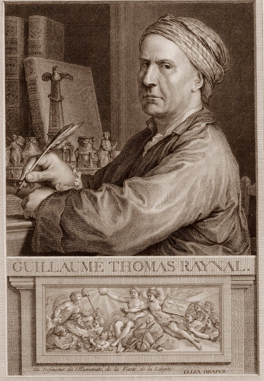 Abate Guillaume Thomas Raynal (1713-1796) escritor inglés grabado después de Charles-Nicolas Cochin II - Guillaume Thomas Raynal (Guillaume-Thomas) grabado de Unknown artist