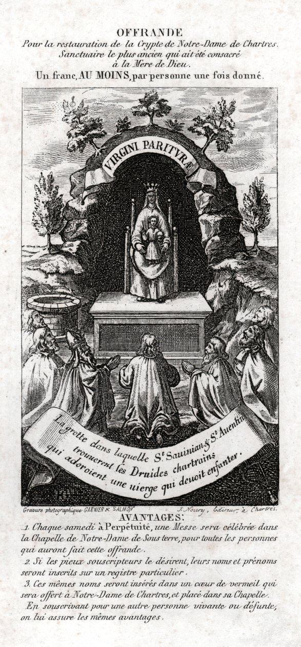 Adoración de la Virgen María, ca. 1850 de Unknown artist