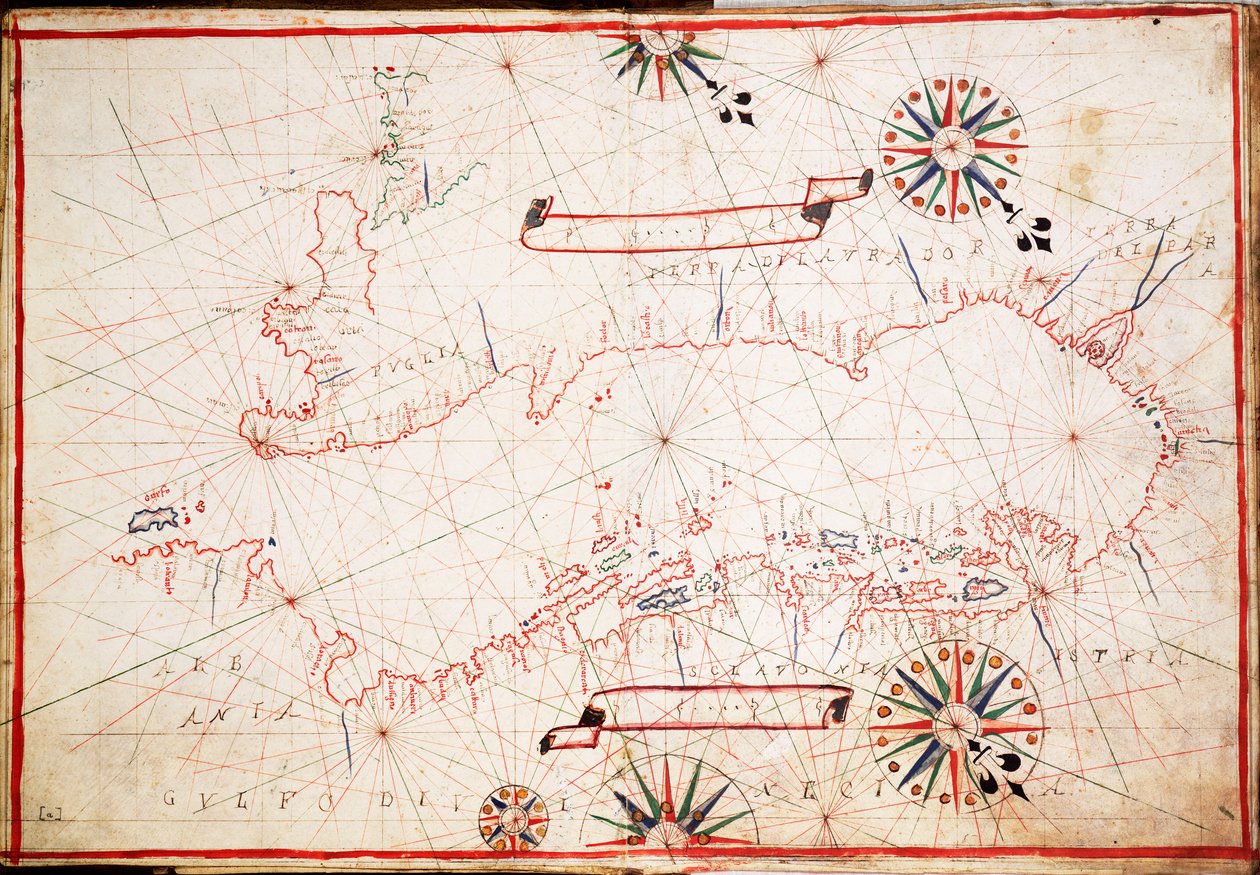 Carta del Adriático, c.1620 (vitela) de Unknown artist
