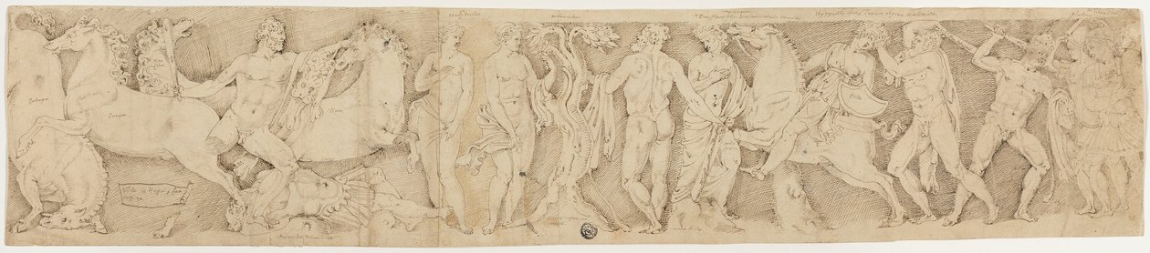 Después de la Antigüedad: Tapa de sarcófago con los Trabajos de Hércules de Unknown artist
