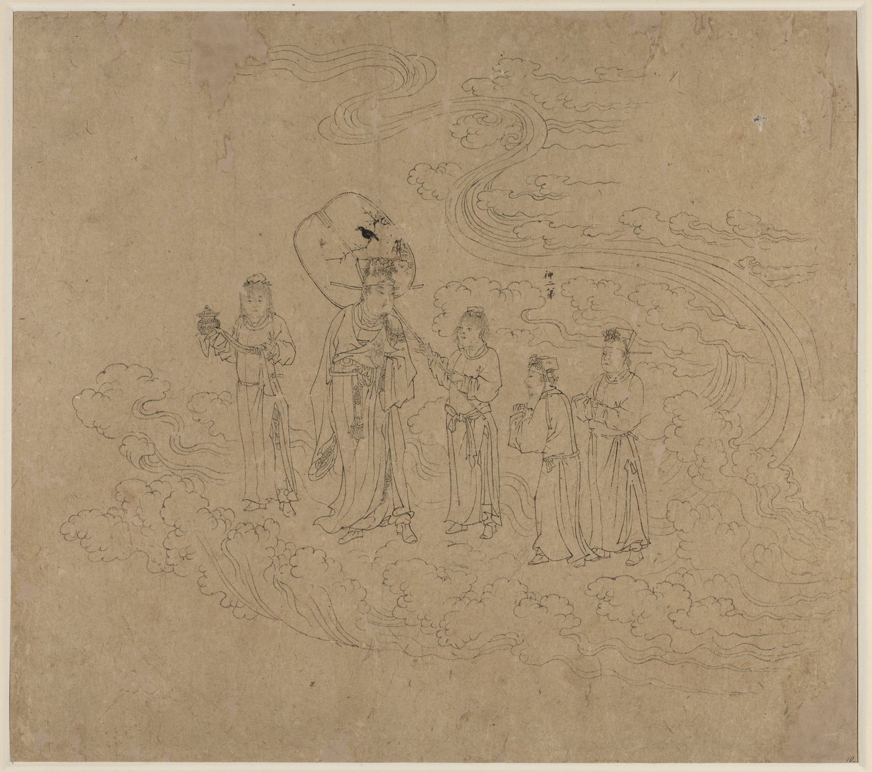 Álbum de temas taoístas y budistas: Procesión de deidades taoístas: Hoja 10 de Unknown artist