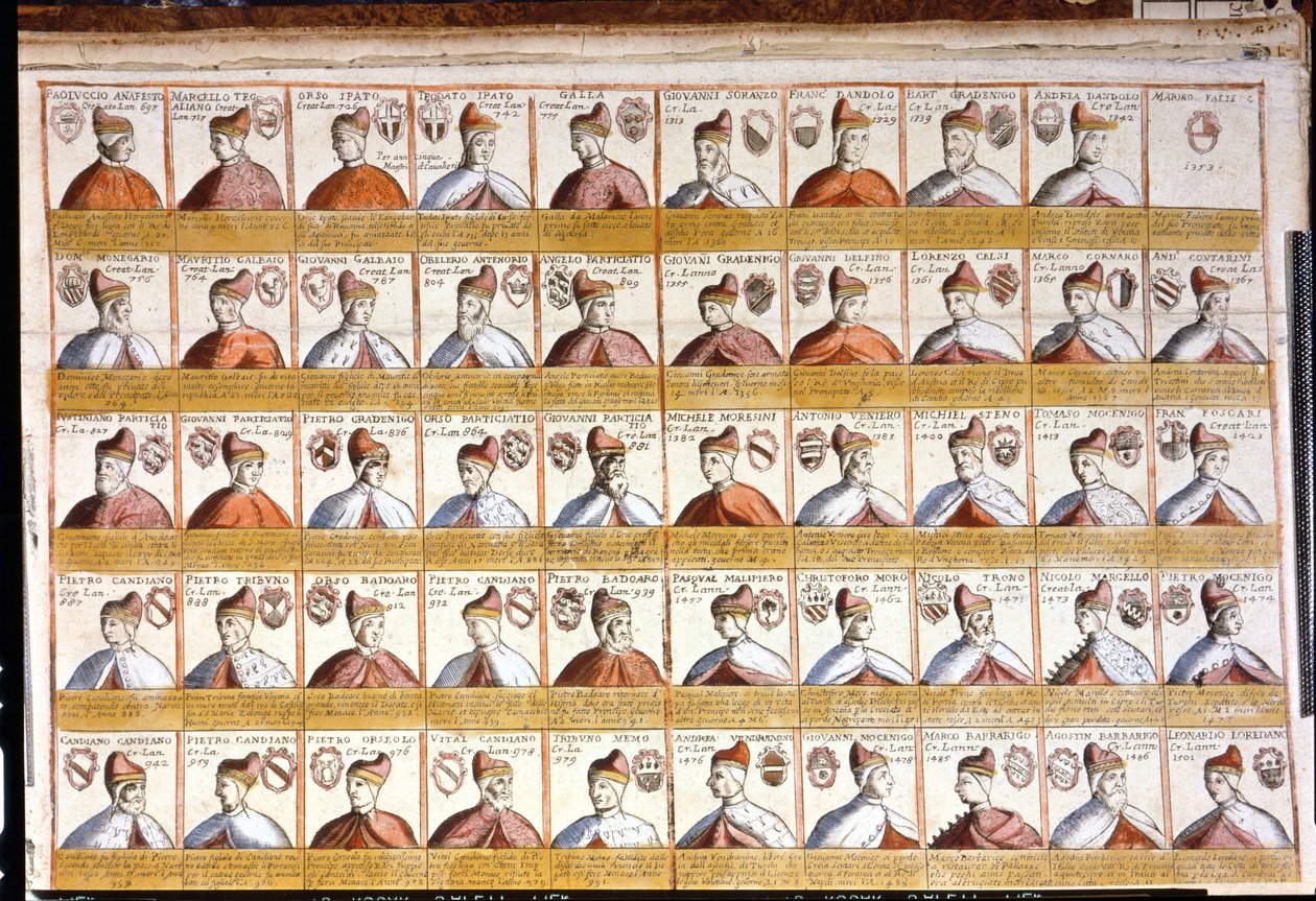 Todos los dogos de Venecia hasta 1501 de Unknown artist