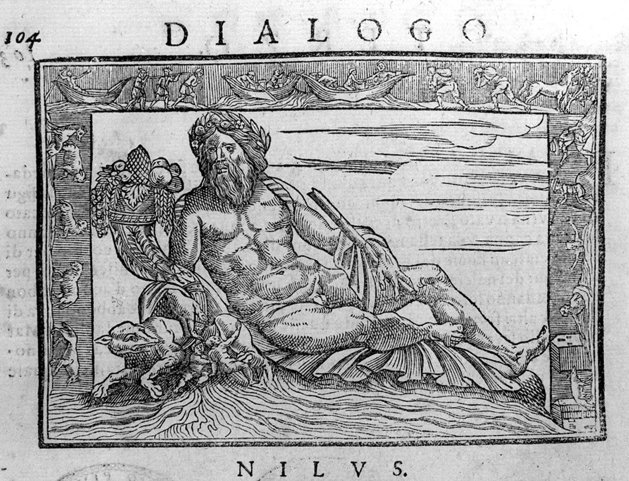 Alegoría del Nilo, grabado del siglo XVII. de Unknown artist
