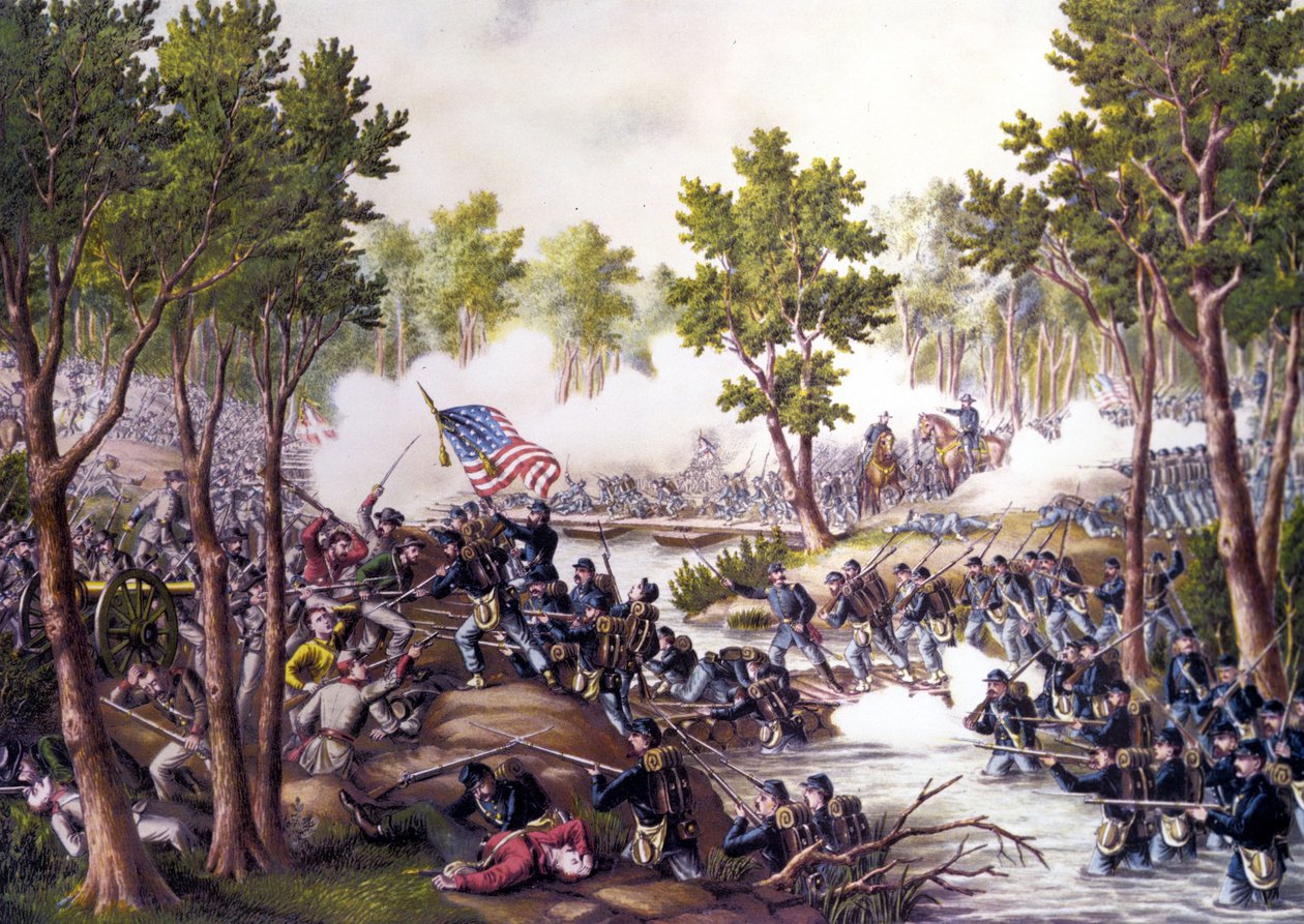 Guerra Civil Americana (1861 - 1865): Batalla de Spotsylvania Courthouse (Virginia) 08-21 de mayo de Unknown artist