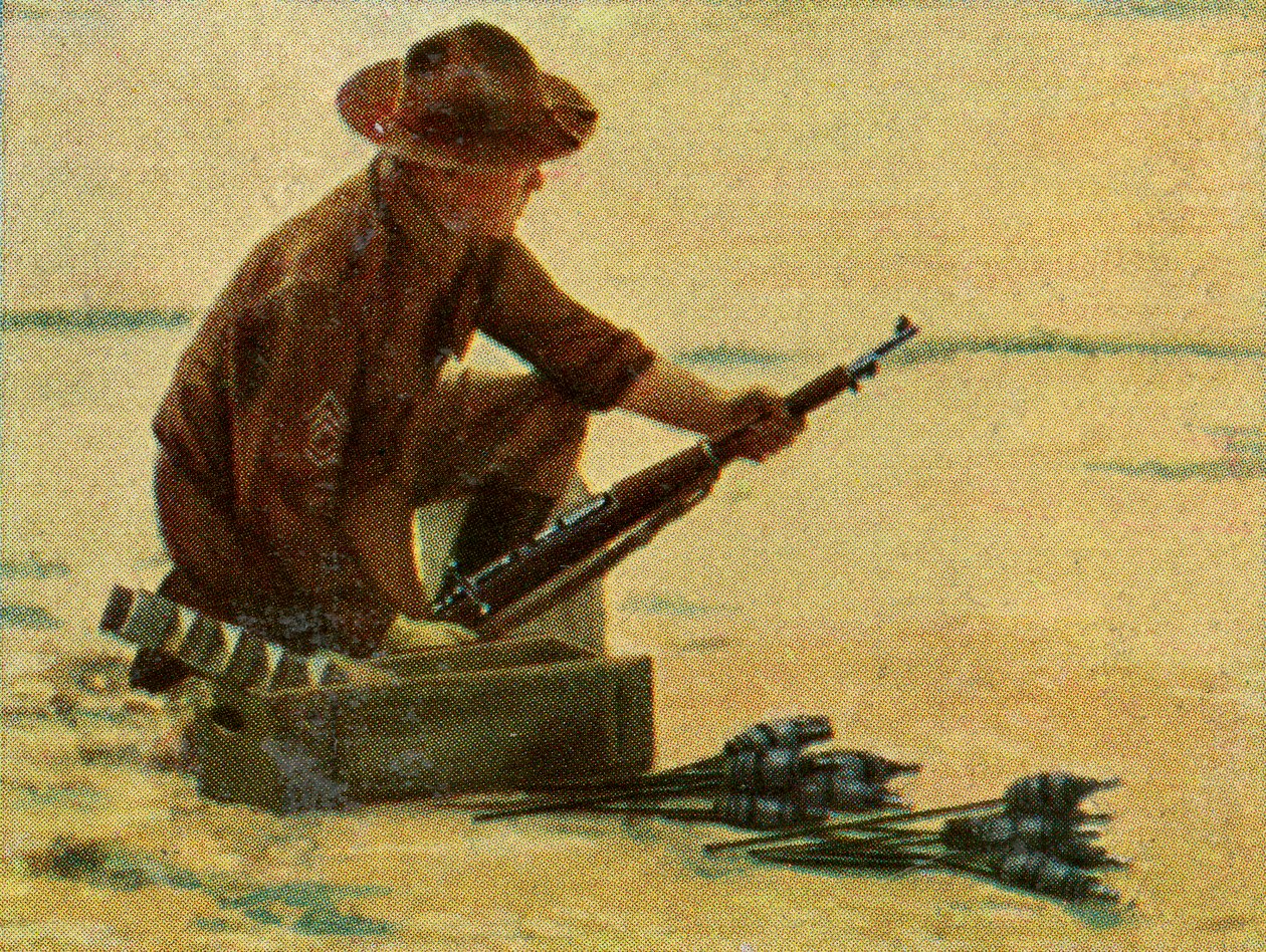 Soldado de infantería estadounidense con granadas de fusil de Unknown artist