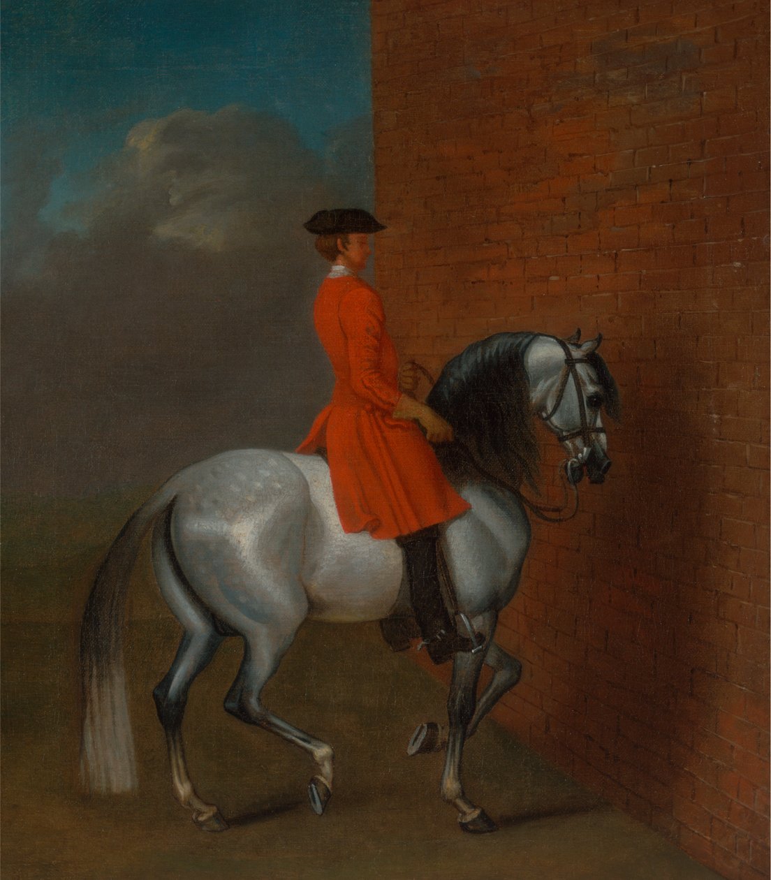 Un ejercicio de alta escuela: el paso a la izquierda a lo largo de un muro, según Vanderbank de Unknown artist