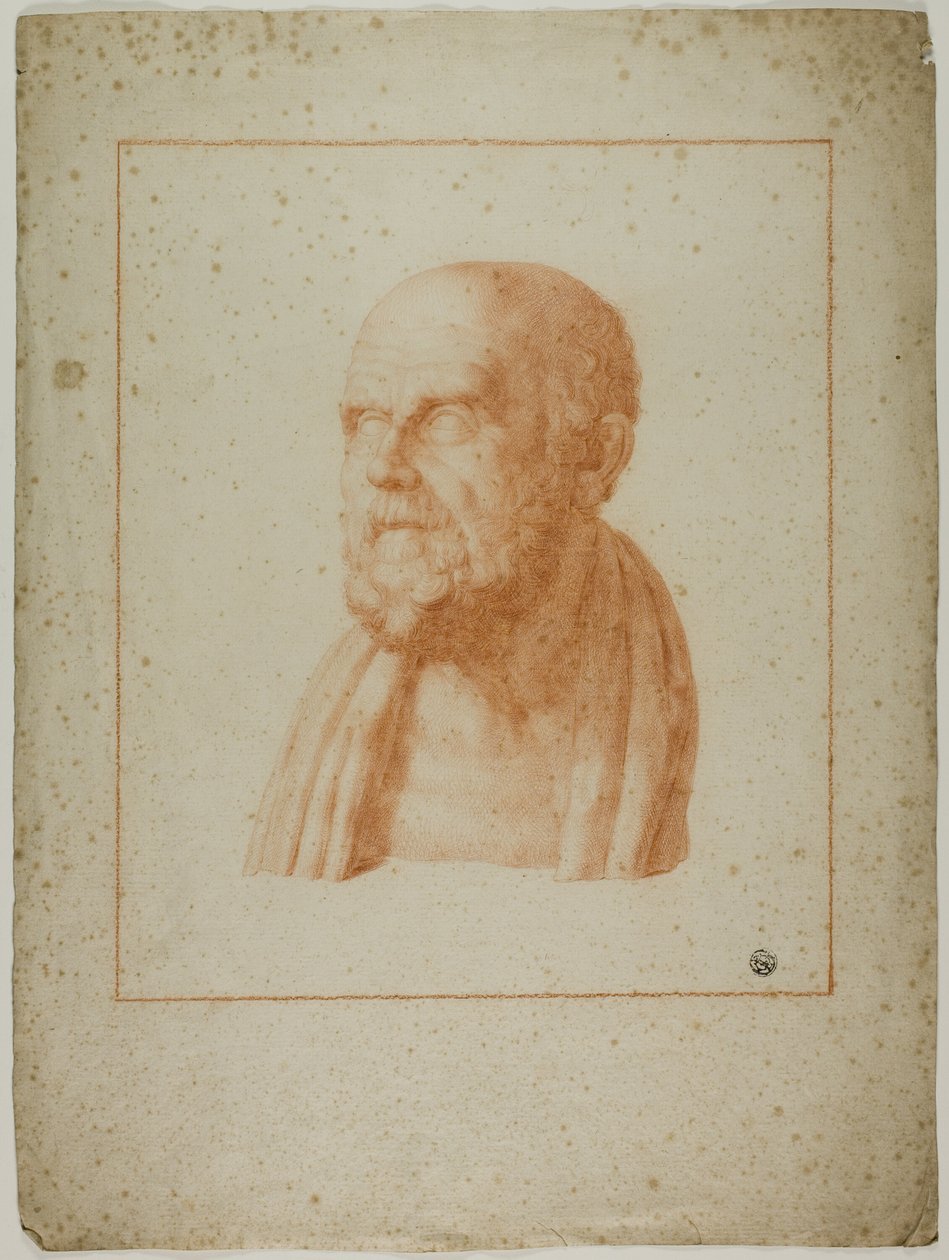 Busto Antiguo de Hombre con Barba de Unknown artist