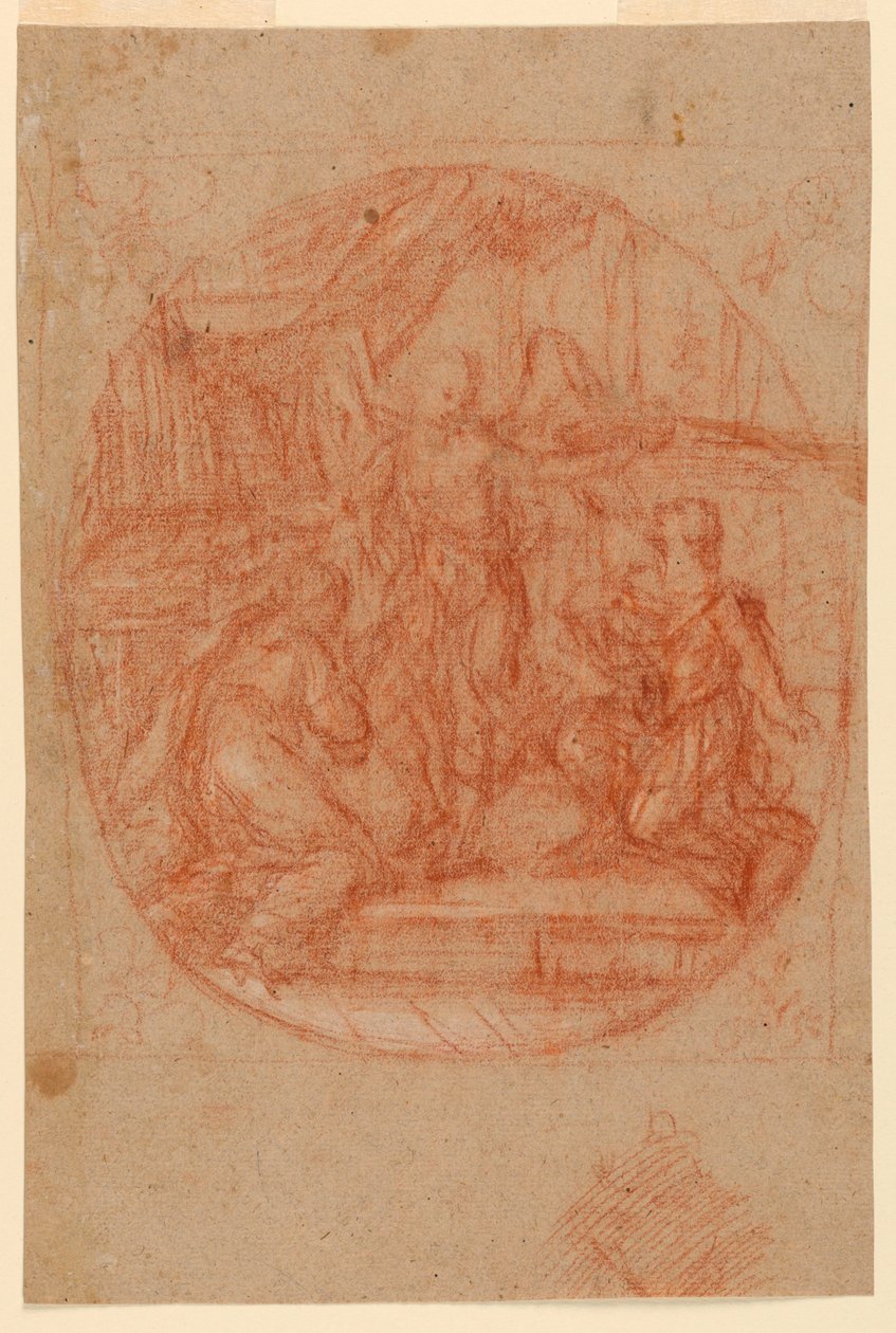 Ángel coronando a una pareja de Unknown artist