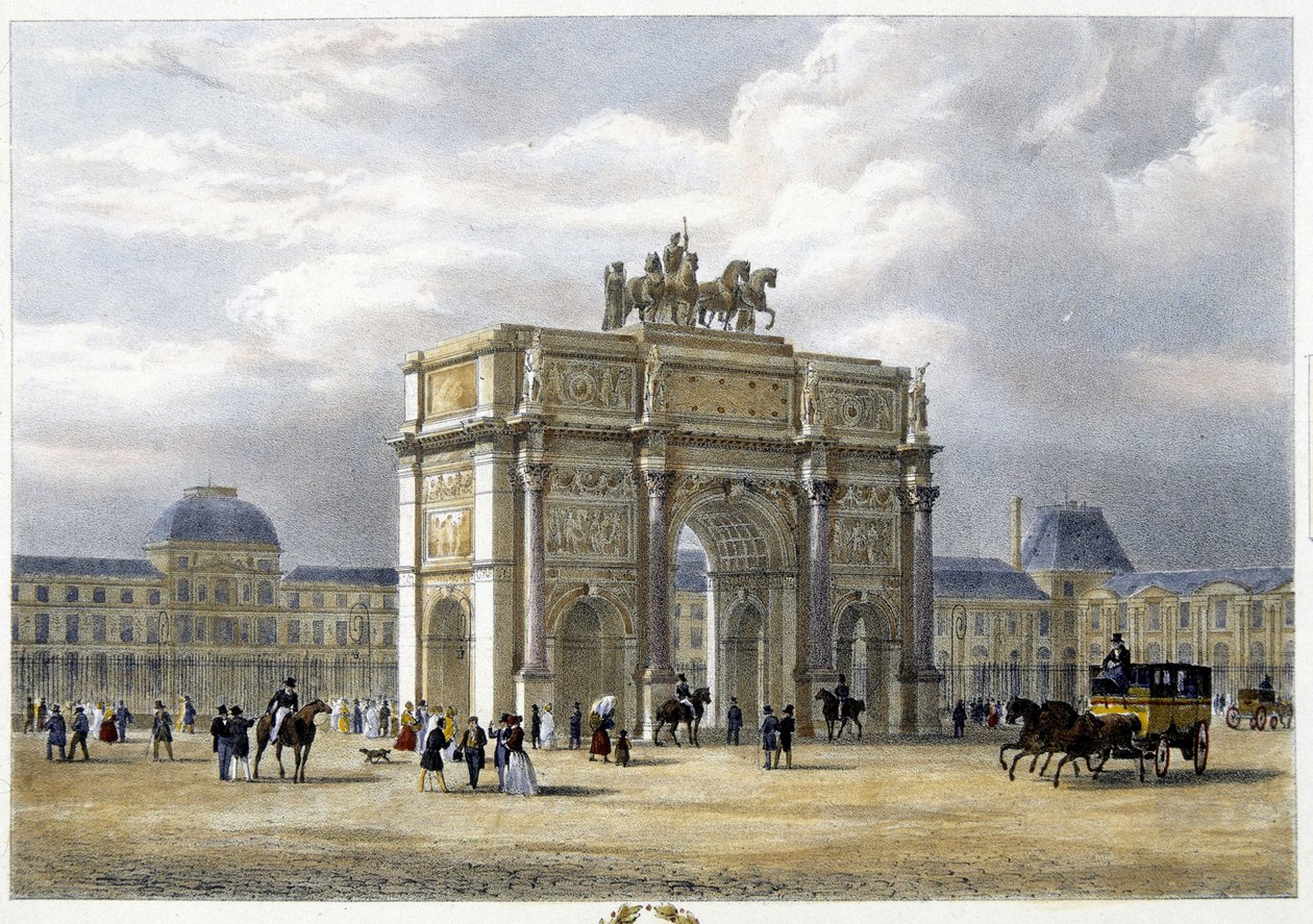 Arco de Triunfo del Carrusel, circa 1830 de Unknown artist