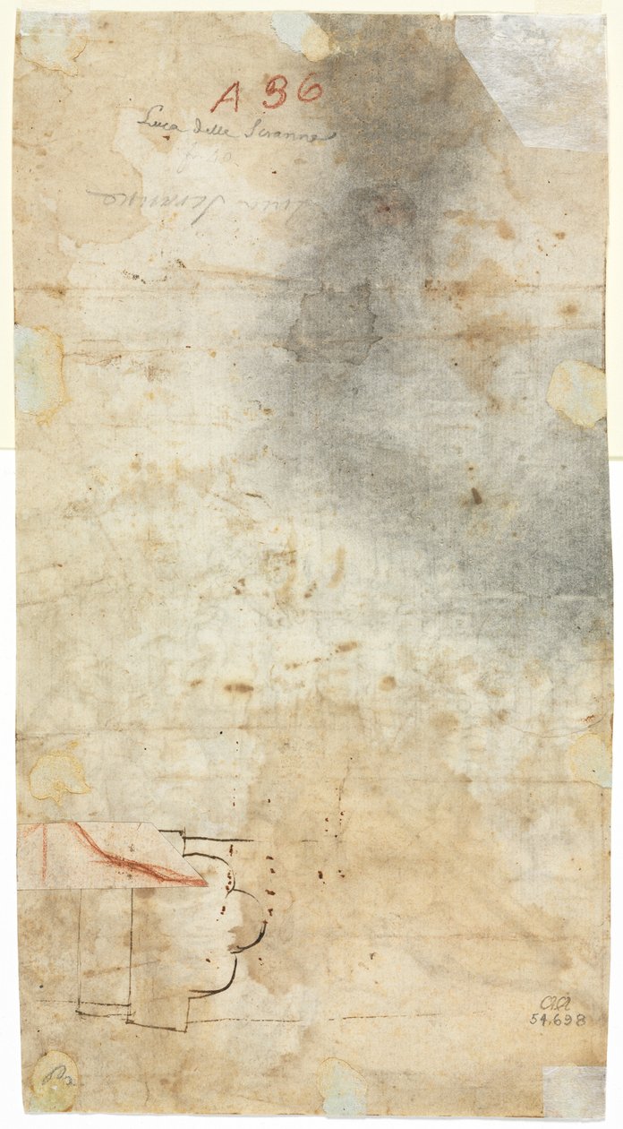 Boceto arquitectónico (verso) de Unknown artist