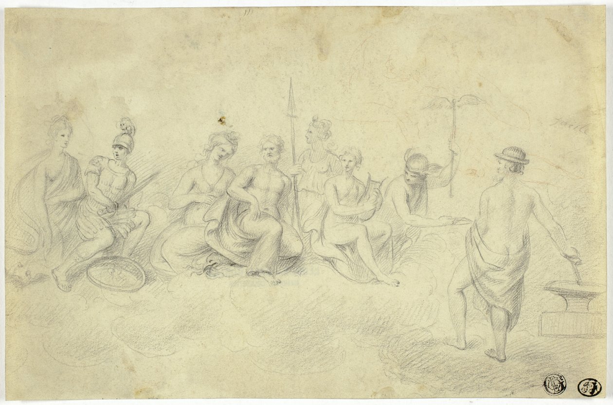 Asamblea de Dioses y Diosas en el Olimpo de Unknown artist