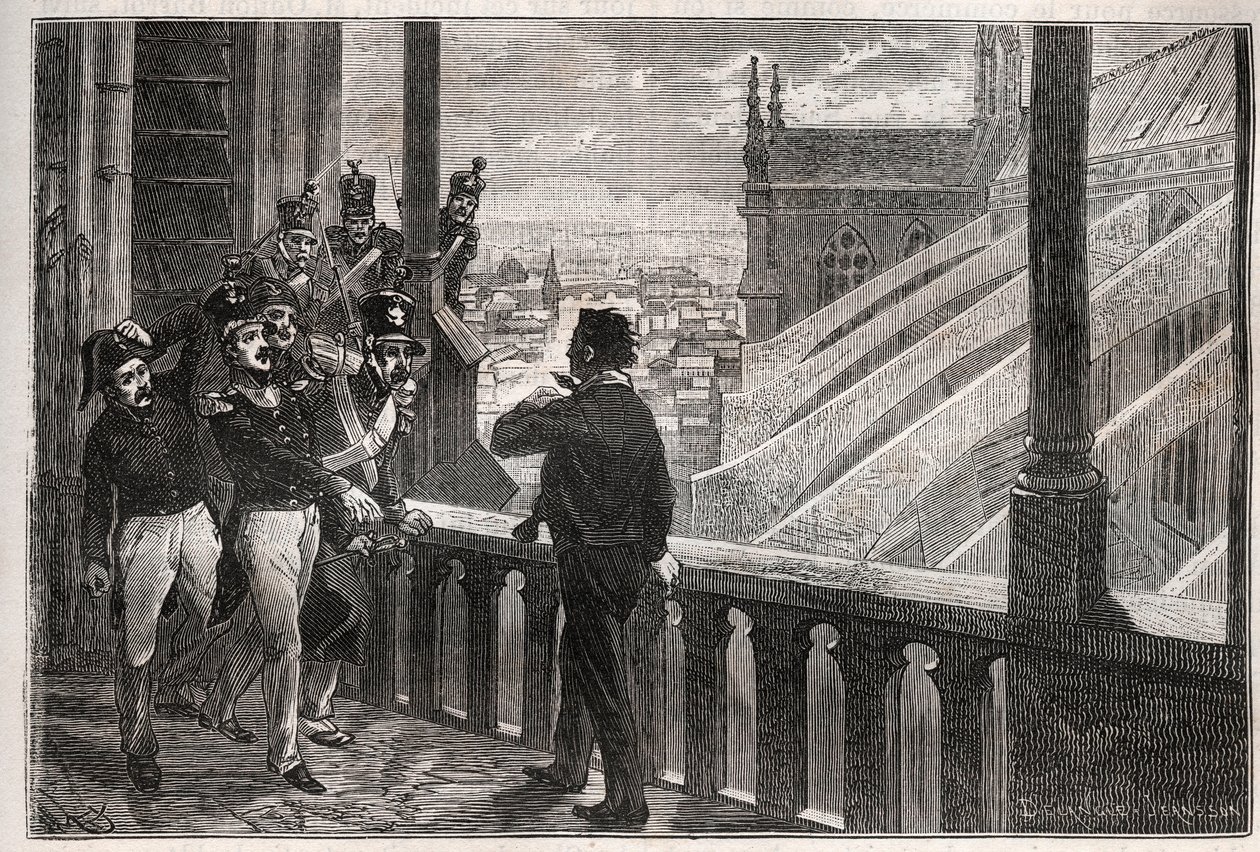 Atentados contra Luis Felipe I - La conspiración de las Torres de Notre-Dame el 4 de enero de Unknown artist