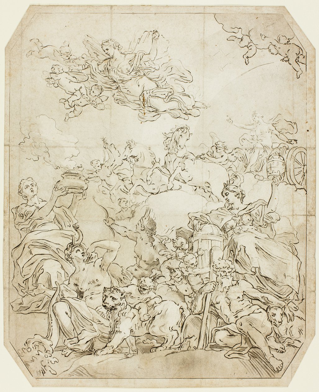 La Aurora anuncia el amanecer en los cuatro puntos cardinales de Unknown artist