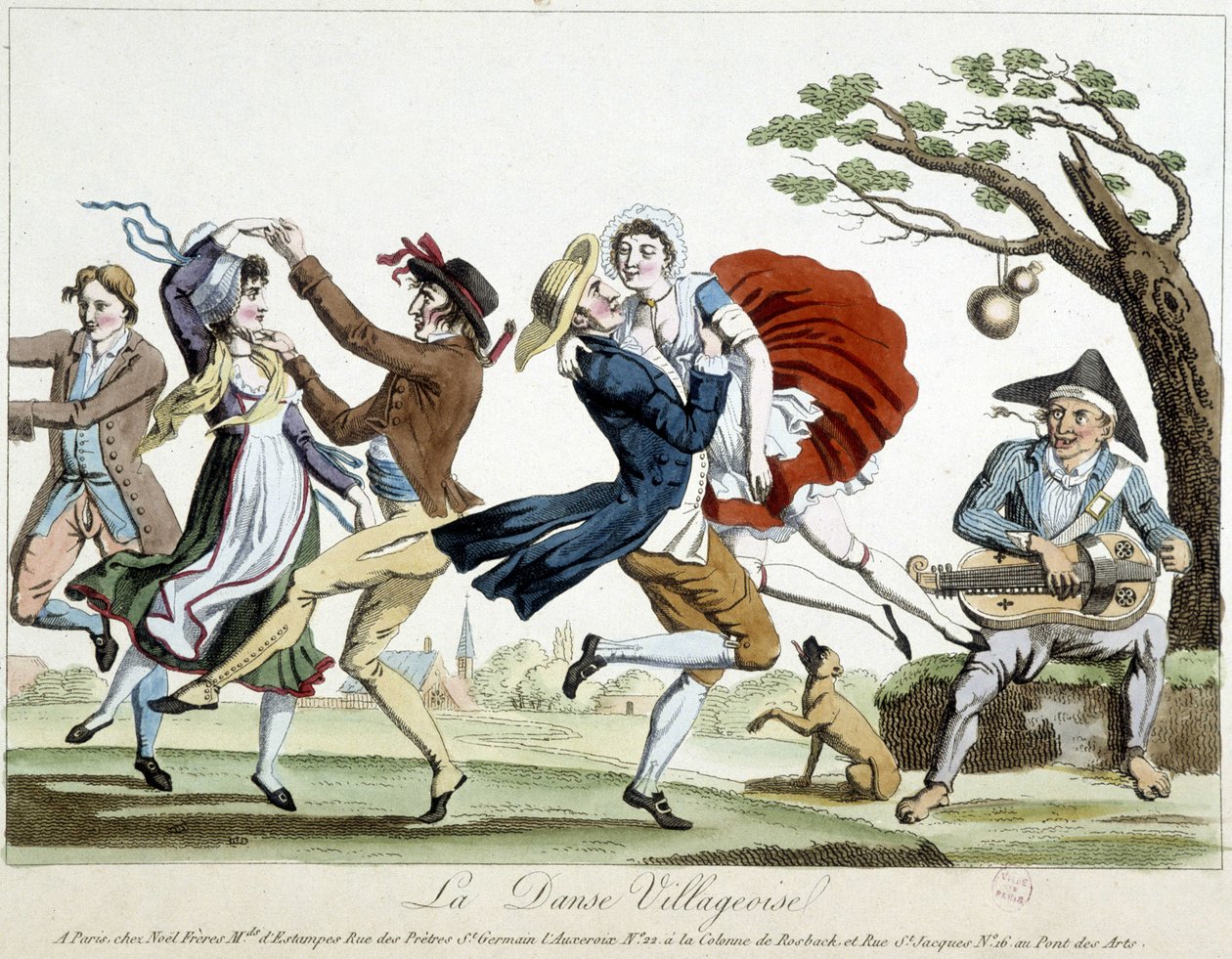 Baile: danza del pueblo - n.d., finales del siglo XVIII, Carnavalet de Unknown artist